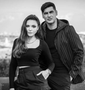 Paulo Fonseca with his wife Katerina Ostroushko.